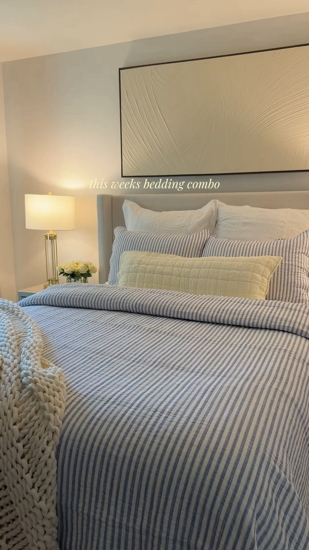 Spring bedding 🌸 Love stripes for the spring, they are so trendy and cute! 

#LTKSeasonal #LTKHome #LTKmomlife