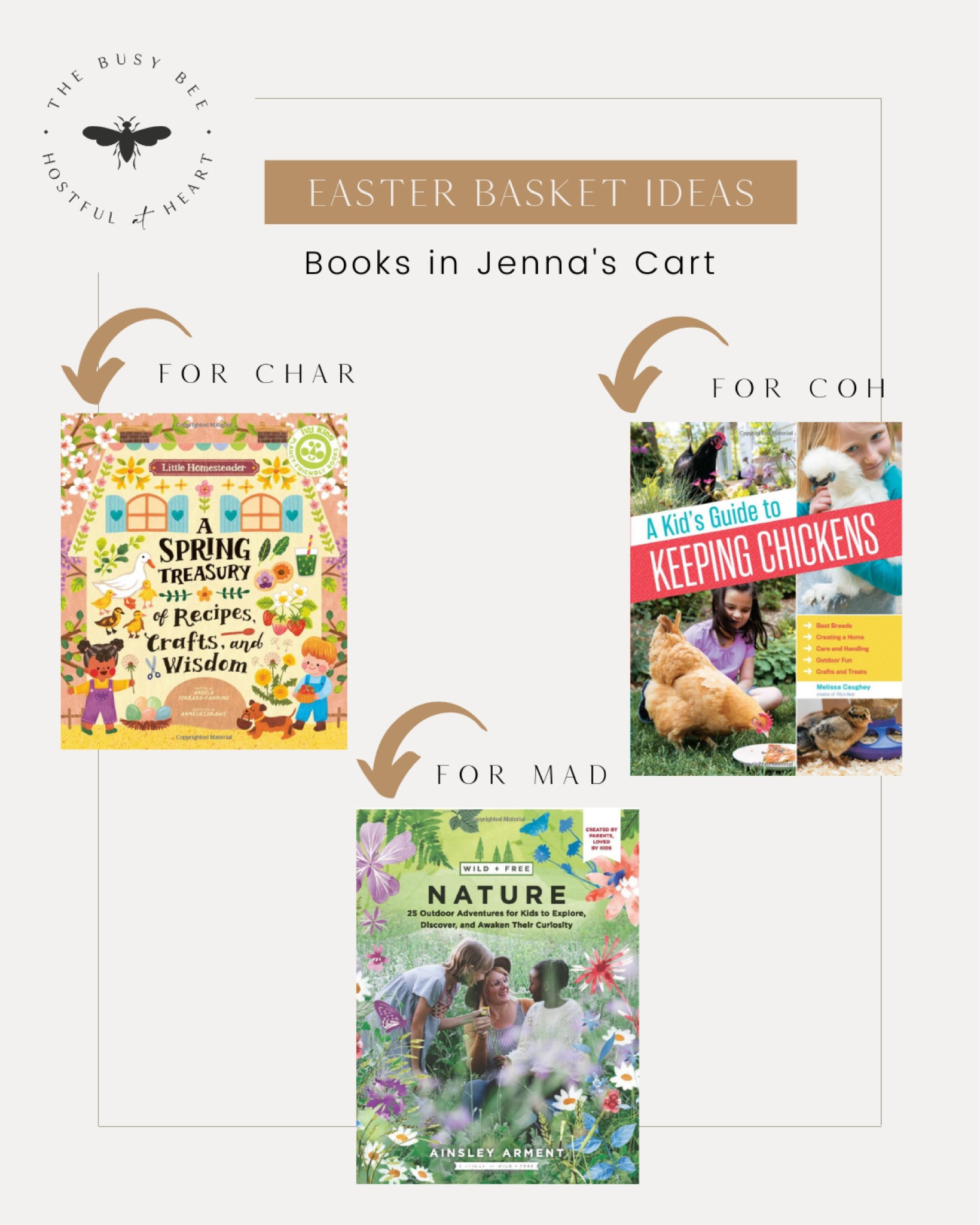 Easter basket ideas. Books Jenna is including in her kids baskets. All to encourage a healthy lifestyle.

Easter
Kids basket
Healthy lifestyle
Get outside
Outdoor activities 
Easter Baskets
Favorite books


#LTKSeasonal #LTKkids #LTKGiftGuide