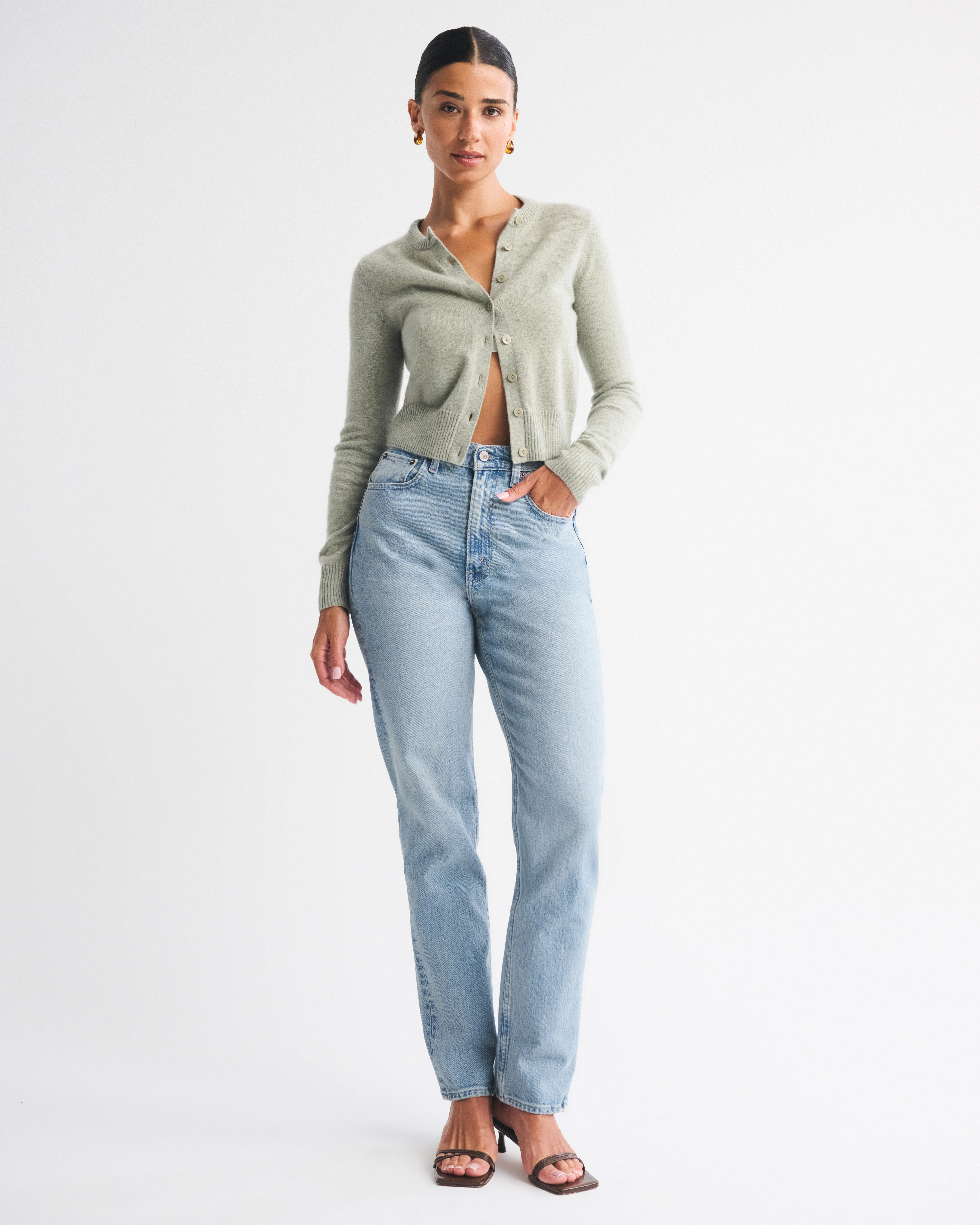 Curve Love Ultra High Rise 90s Straight Jean | Abercrombie & Fitch (US)