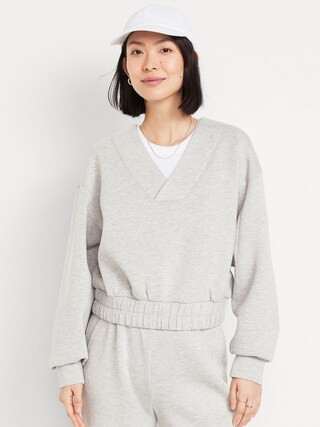 Bounce Fleece V-Neck Sweatshirt | Old Navy (US)