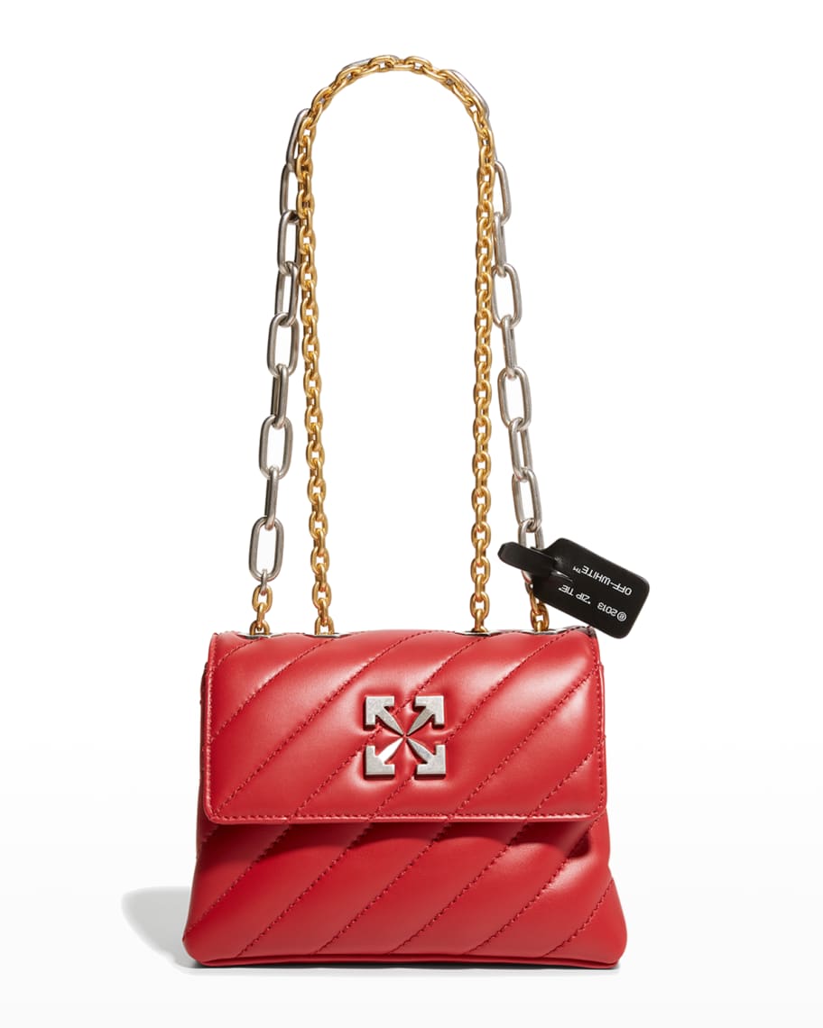 Off-White Jackhammer 19 Diagonal Quilted Chain Shoulder Bag | Neiman Marcus