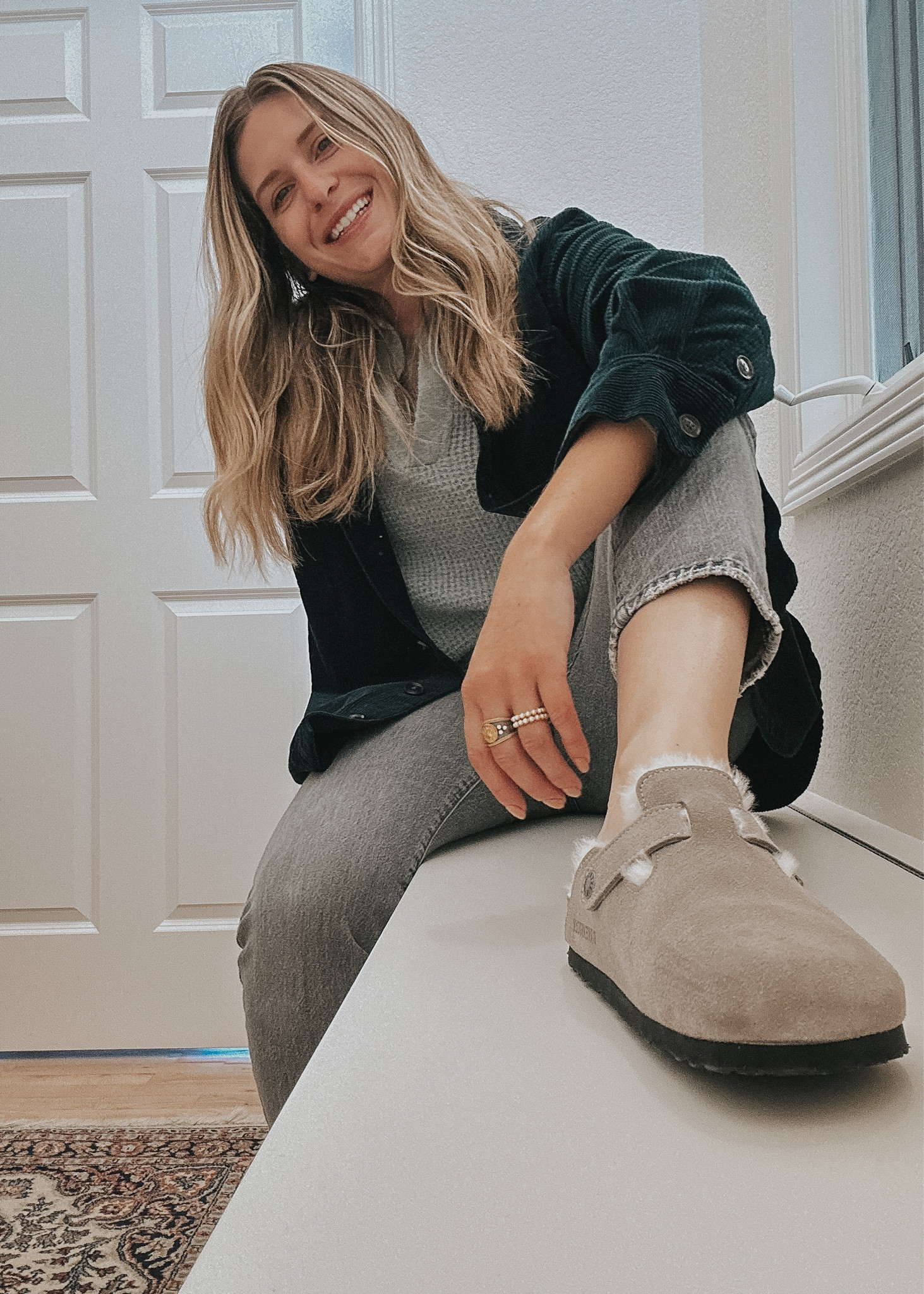 Cozy Monday vibes.  Absolutely living in my shearling Boston Berkenstocks and Madewell corduroy shirt jacket these days.  

#LTKSeasonal #LTKfamily