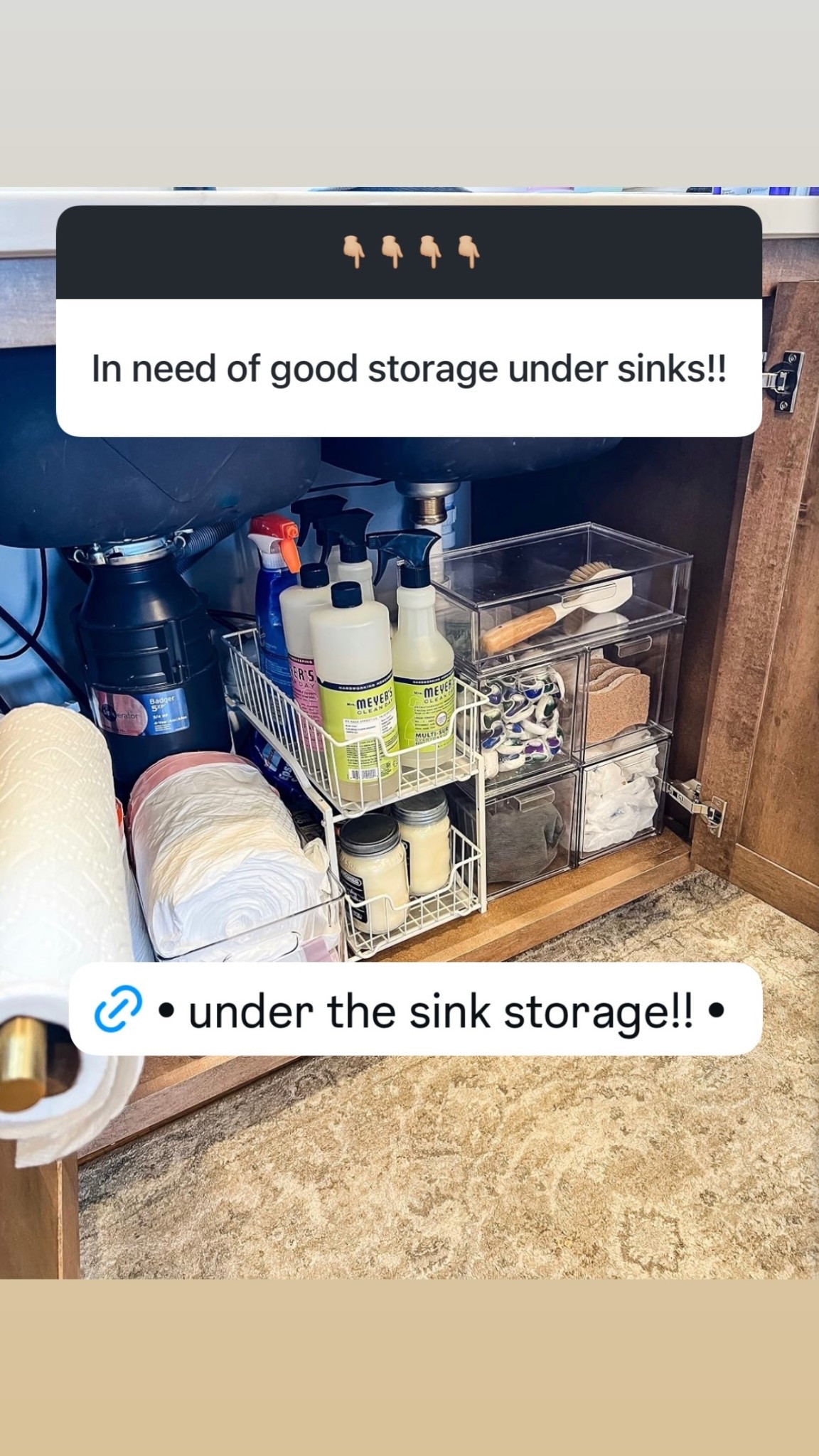 Under the sink storage from Amazon!

#LTKSeasonal #LTKHome #LTKmomlife