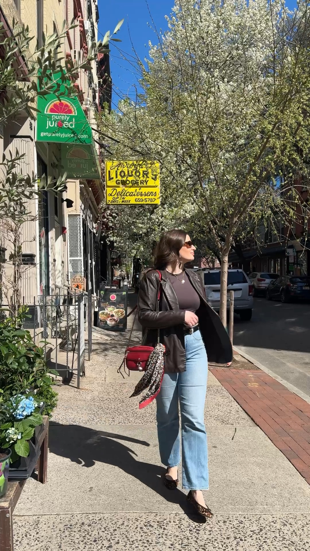 Last licks of leather weather! ✨🤎 love this brown faux leather blazer I’m renting it from Nuuly but I linked some similar options. Paired with leopard ballet flats and light wash jeans  

#LTKFindsUnder100 #LTKStyleTip #LTKShoeCrush