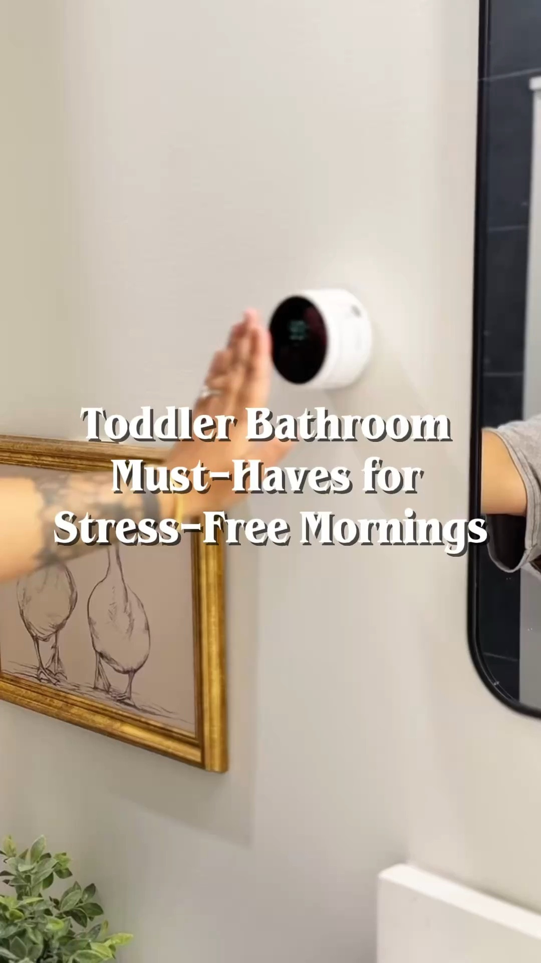 Mornings with two toddlers used to feel like a full workout… until we made a few small bathroom upgrades that actually made a difference.

These toddler bathroom must-haves have made getting ready faster, bath time smoother, and everyday routines way less stressful:
– faucet extenders so they can reach the sink on their own
– a flip-down toddler toilet seat (still works for adults 🙌🏽)
– a motion-sensor toothbrush holder + sanitizer to keep things clean and organized
– a wall-mounted bath toy storage caddy with drainage (no more wet toy mess)

Nothing fancy, just functional changes that made our routine easier and gave them a little more independence.

If you’re in the thick of toddler life, these are worth it 🤍

#toddlerlife #momlifehacks #bathroomorganization #toddlerhacks #homeorganization #momsof2 #functionalhome

#LTKmomlife #LTKHome #LTKKids