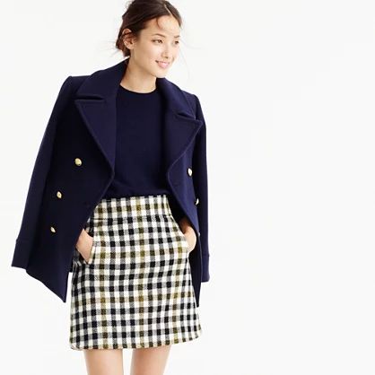 Mini skirt in oxford check | J.Crew US