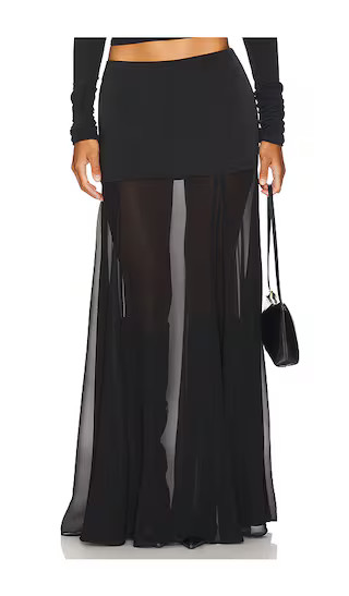 Ivette Maxi Skirt in Black | Revolve Clothing (Global)