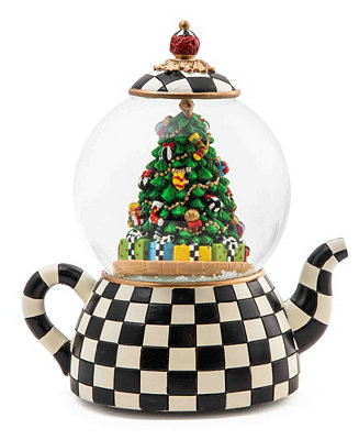 Courtly Check Teapot Snow Globe | Macy's