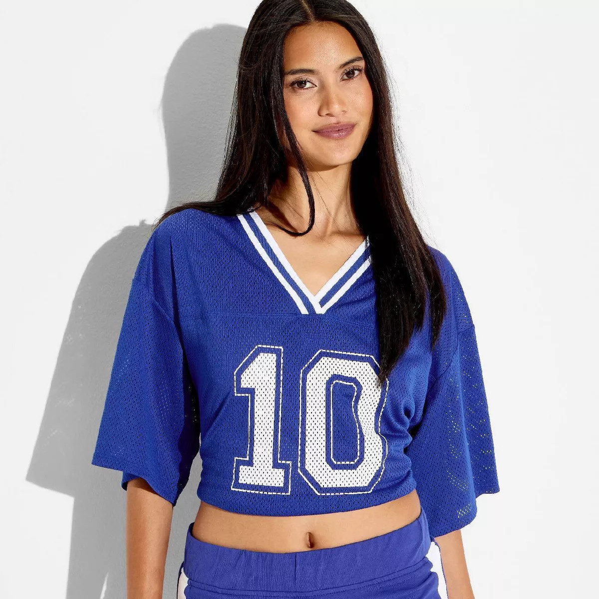 Women's Mesh Jersey Short Sleeve Top - JoyLab™ Blue S | Target