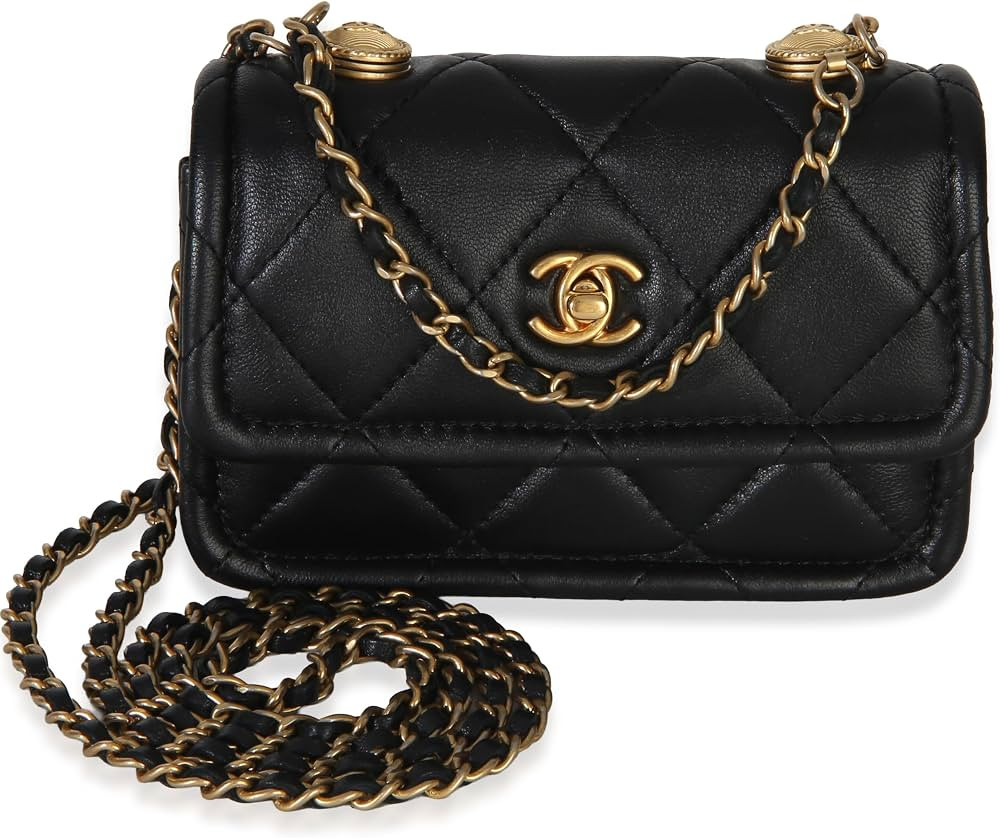 Amazon.com: Chanel, Pre-Loved Extra Mini Flap Bag Black Mini : Amazon Luxury | Amazon (US)