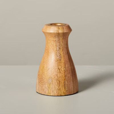 Wood Taper Candle Holder Brown - Hearth & Hand™ with Magnolia | Target
