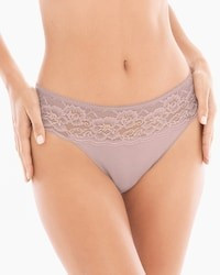 Cotton Blend w/Lace Hipster | SOMA