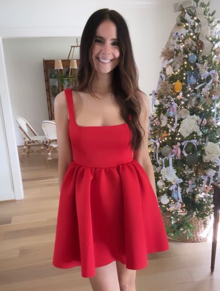 Little red dress for the holidays! Wearing size small. 

#LTKHoliday