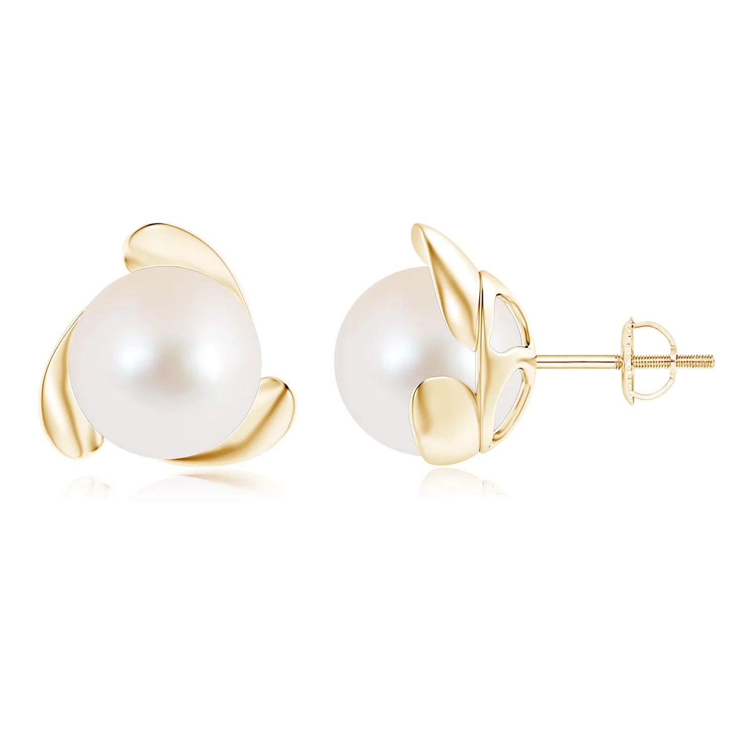 Freshwater Pearl Flower Stud Earrings | Angara | Angara US