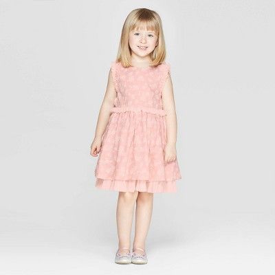 Mila & Emma Toddler Girls' Sleeveless A-line Dress - Pink | Target