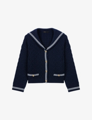 Boat Neck Cable-Knit Wool Cardigan | Selfridges