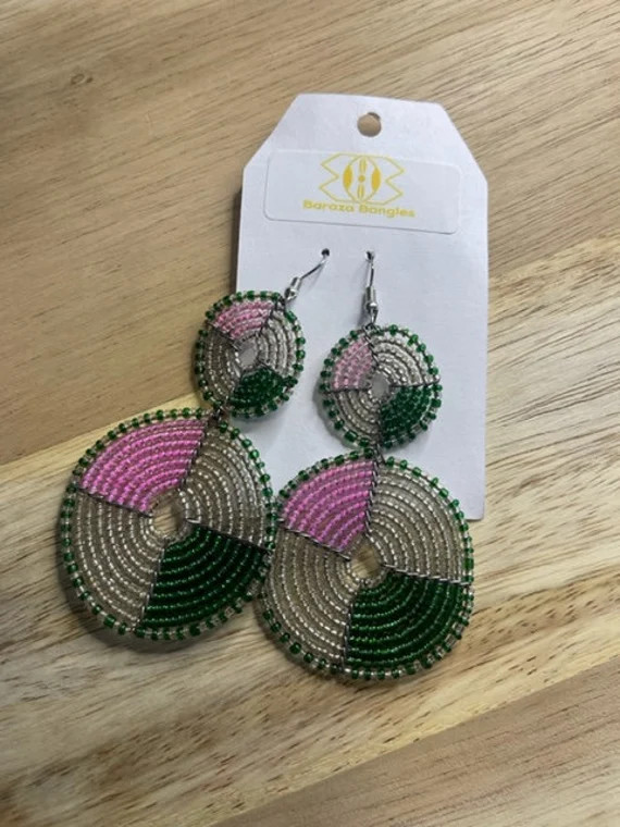 Handmade Kenyan Beaded Earrings - Etsy | Etsy (US)