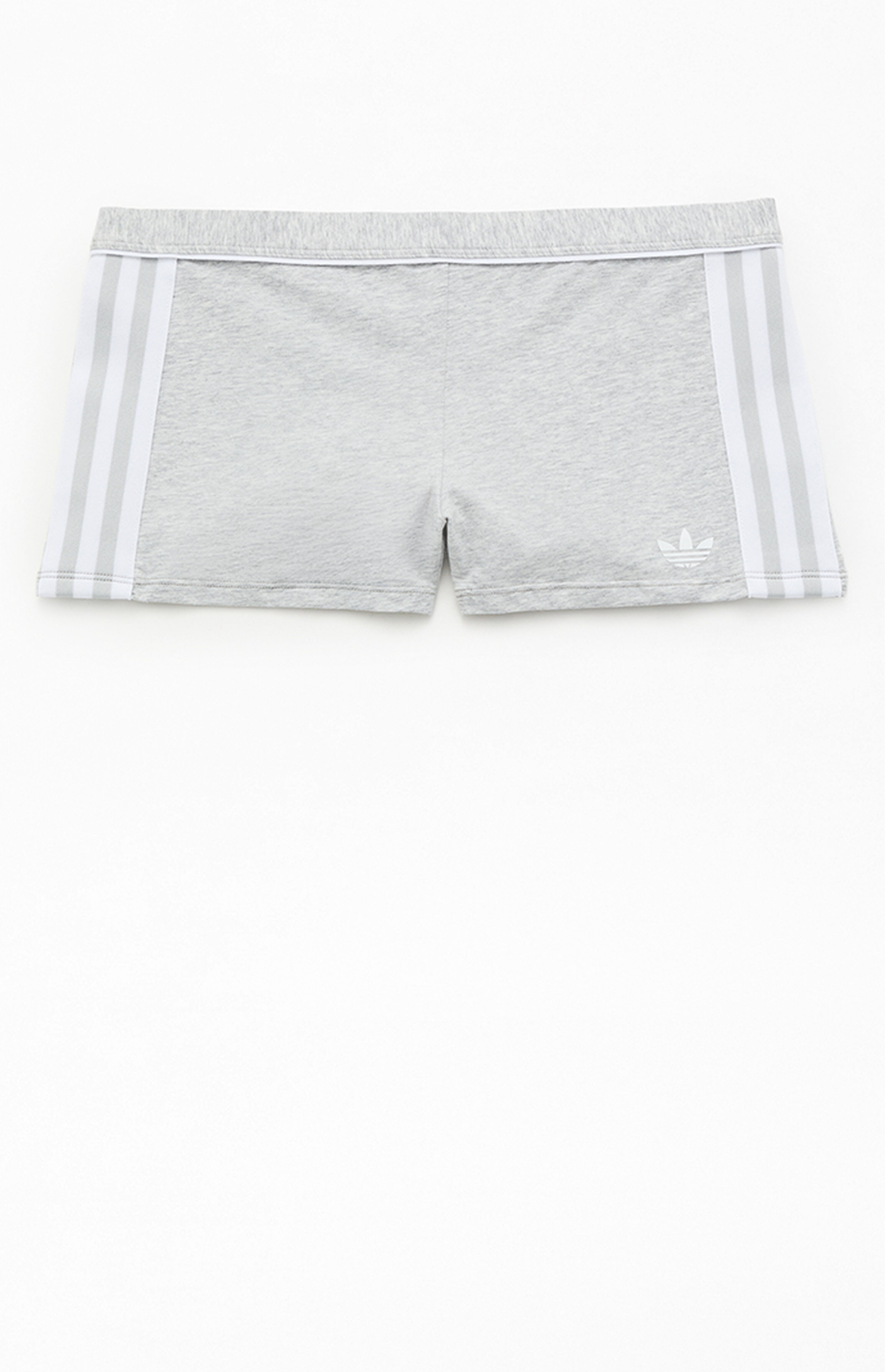 adidas Active Heather Grey 3-Stripes Biker Shorts | PacSun