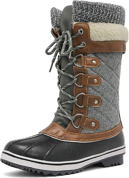 DREAM PAIRS Women's Mid-Calf Winter Snow Boots | Amazon (US)