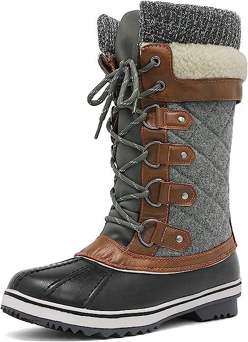 DREAM PAIRS Women's Mid-Calf Winter Snow Boots | Amazon (US)