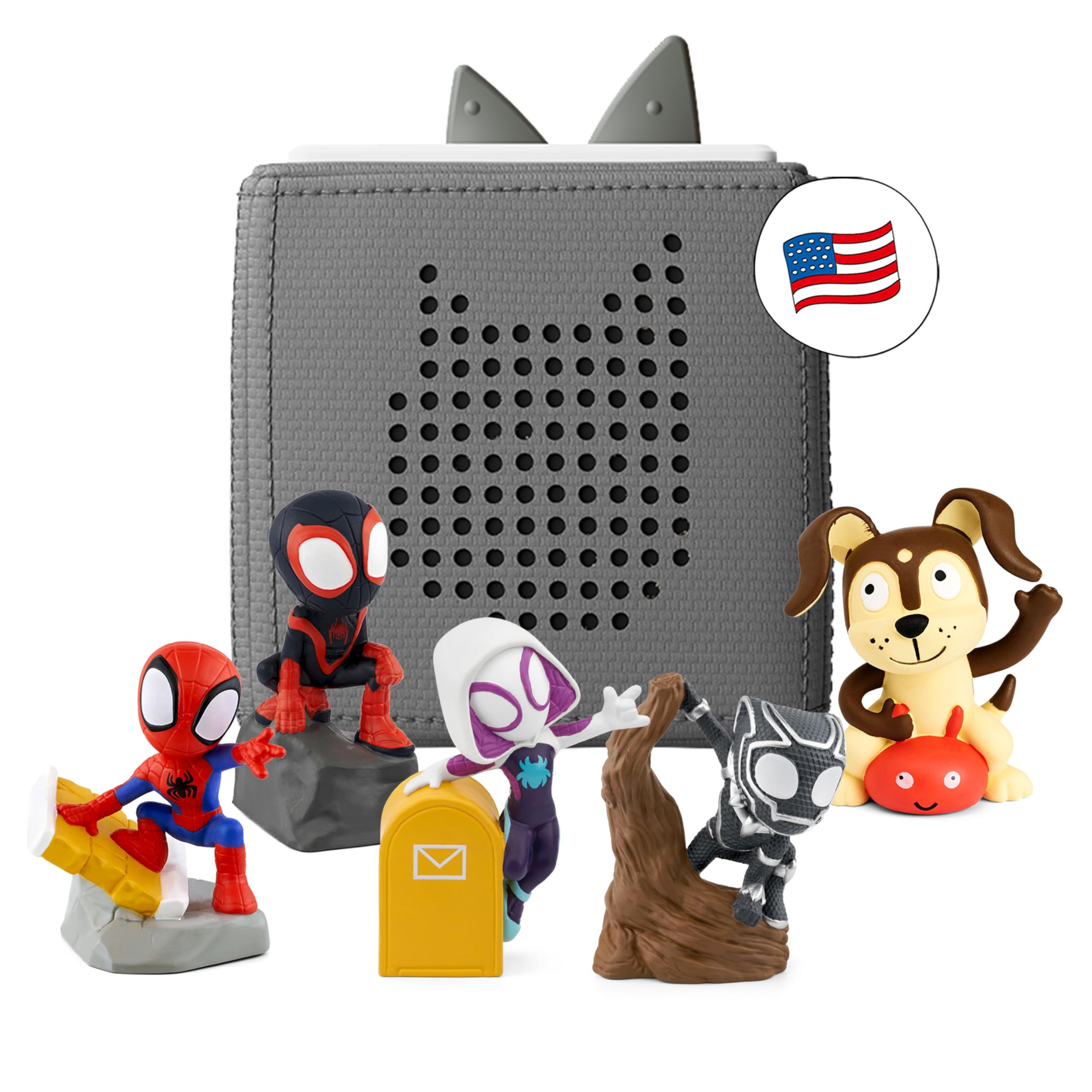 Toniebox Audio Player Starter Set with Spidey, Ghost-Spider, Spin, Black Panther, and Playtime Pu... | Amazon (US)