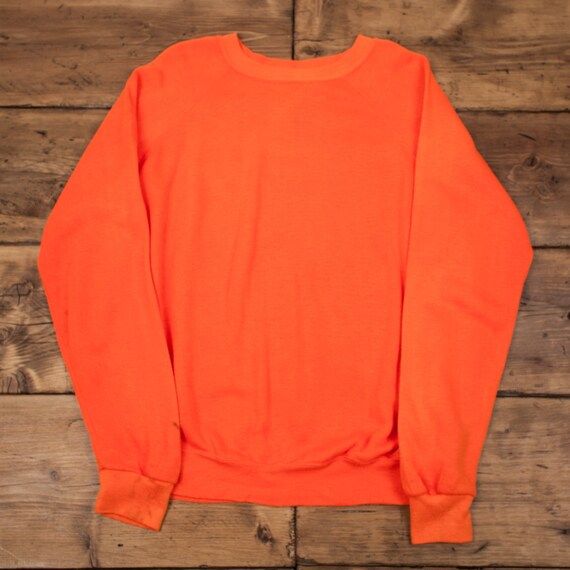 Mens Vintage 80s Sportswear Orange USA Made Blank Sweatshirt Large R21021 | Etsy (UK)