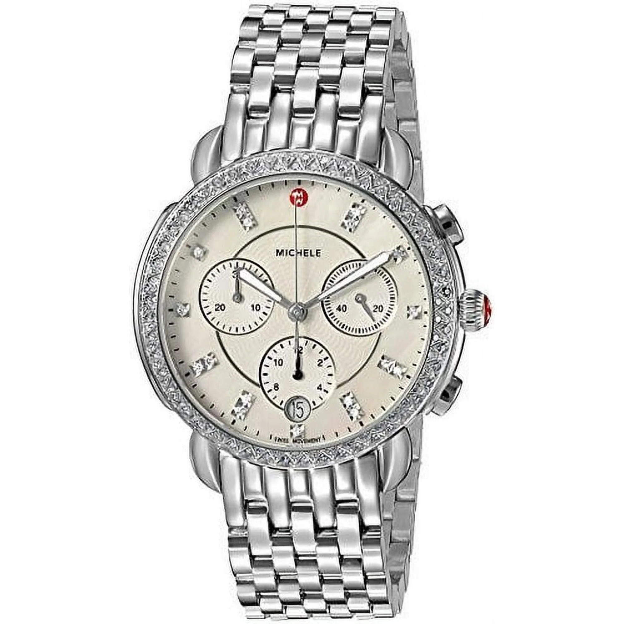 Michele Women's Sidney Chronograph Diamond 38mm Watch MWW30A000001 | Walmart (US)