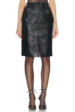 Leather Midi Skirt | FWRD 