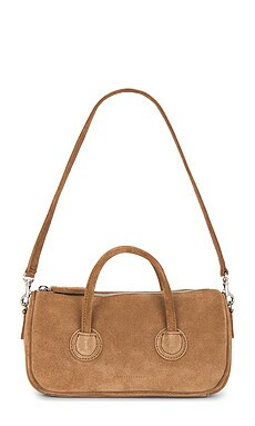 MARGESHERWOOD Zipper Small Bag in Cappuccino Suede from Revolve.com | Revolve Clothing (Global)