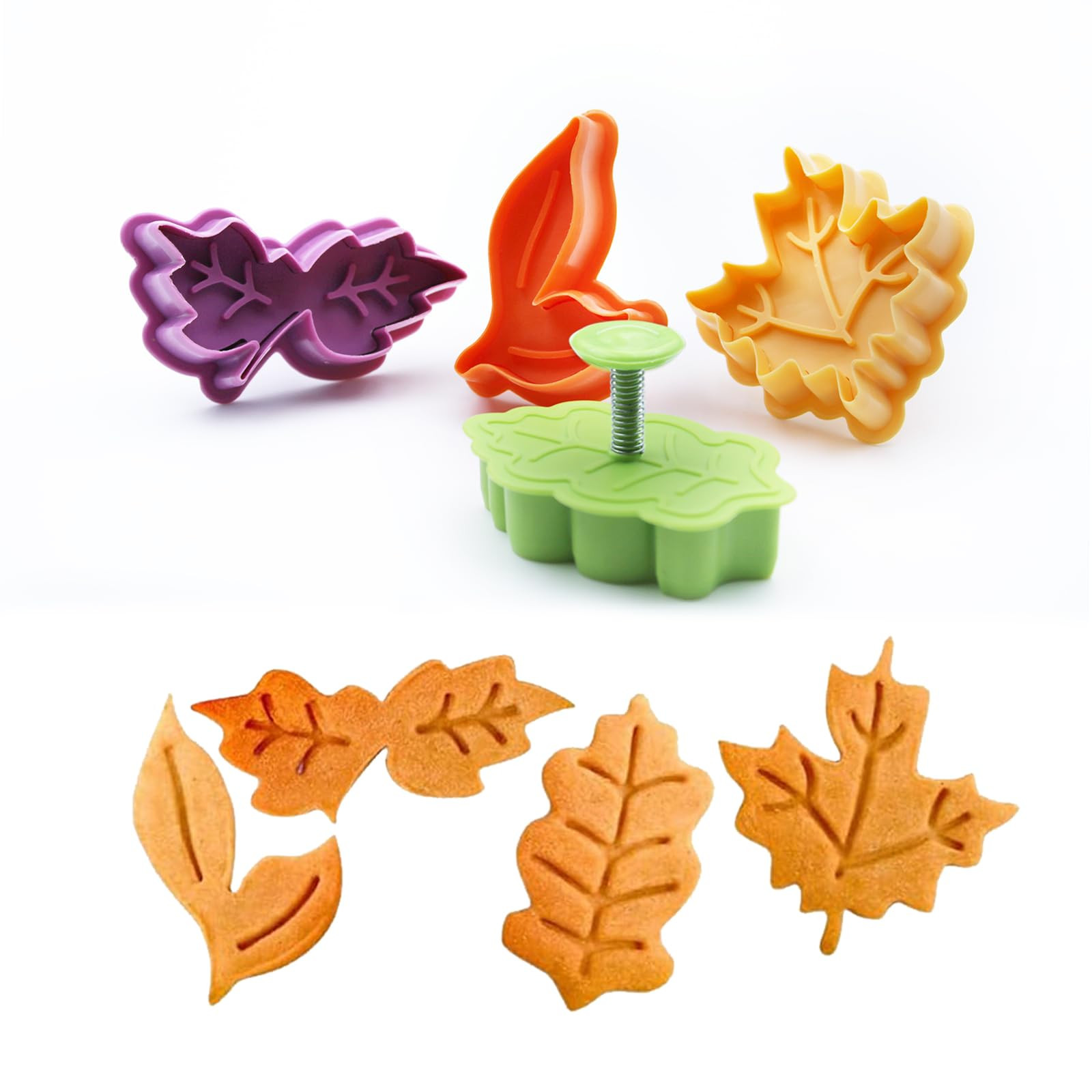 Cake Leaves Baking Pie Crust Cutters Set of 4 Random Color | Amazon (US)