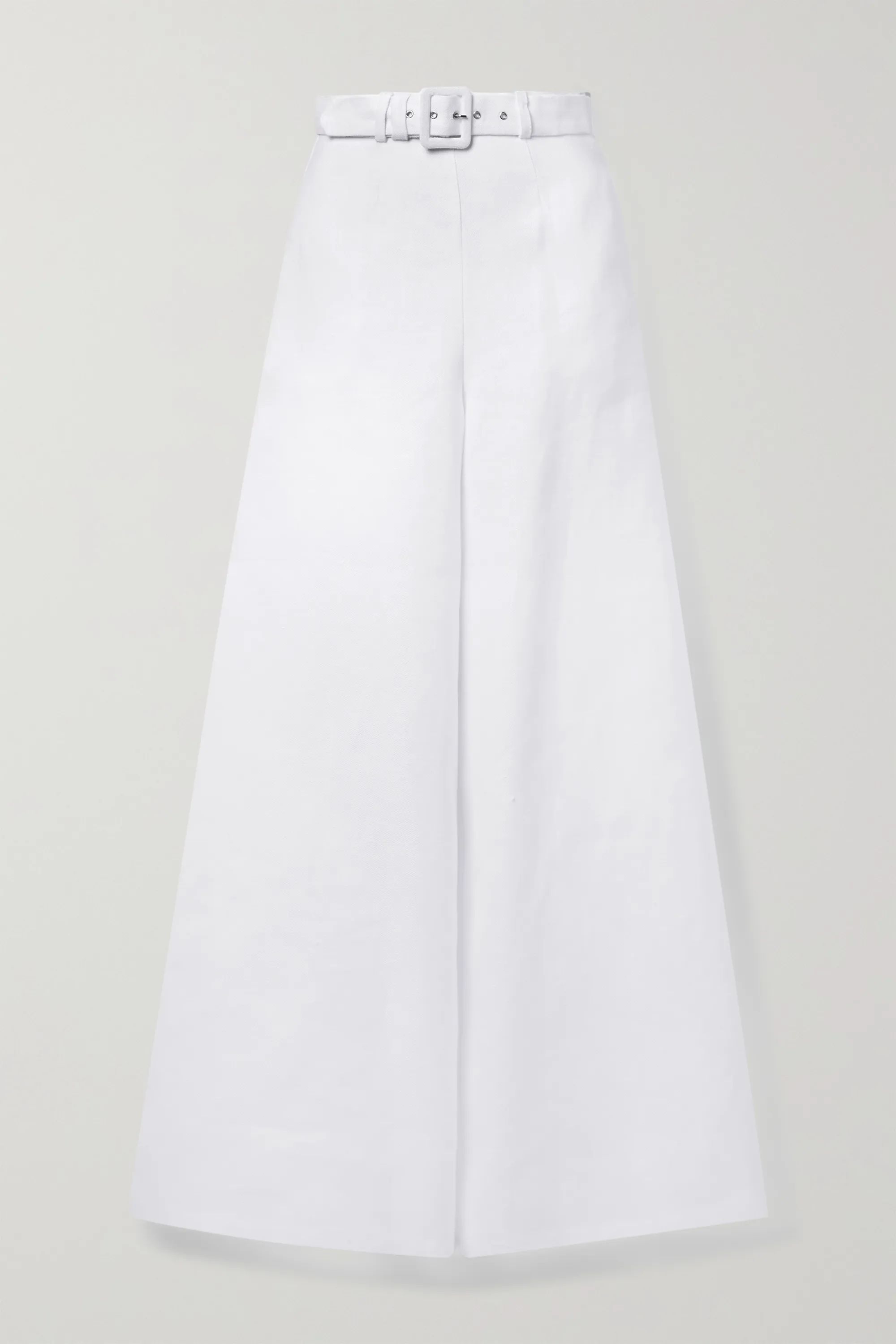 White Pamela linen wide-leg pants | Miguelina | NET-A-PORTER | NET-A-PORTER (US)