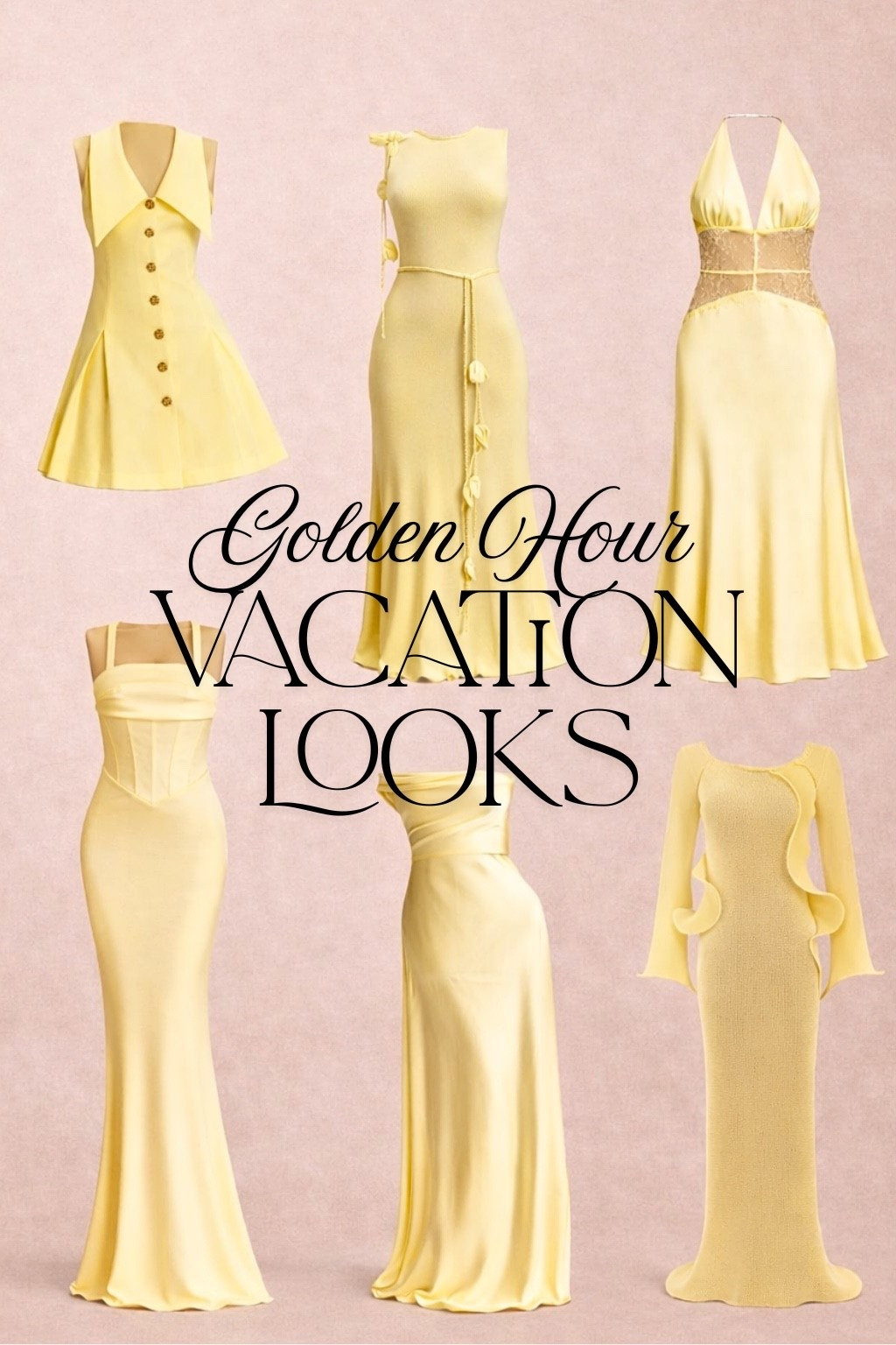 Golden hour vacation looks you’ll want to save. Feminine yellow dresses perfect for summer trips, brunch, vacation nights and classy resort moments. @Meshki US 

#LTKootd #LTKTravel #LTKSeasonal