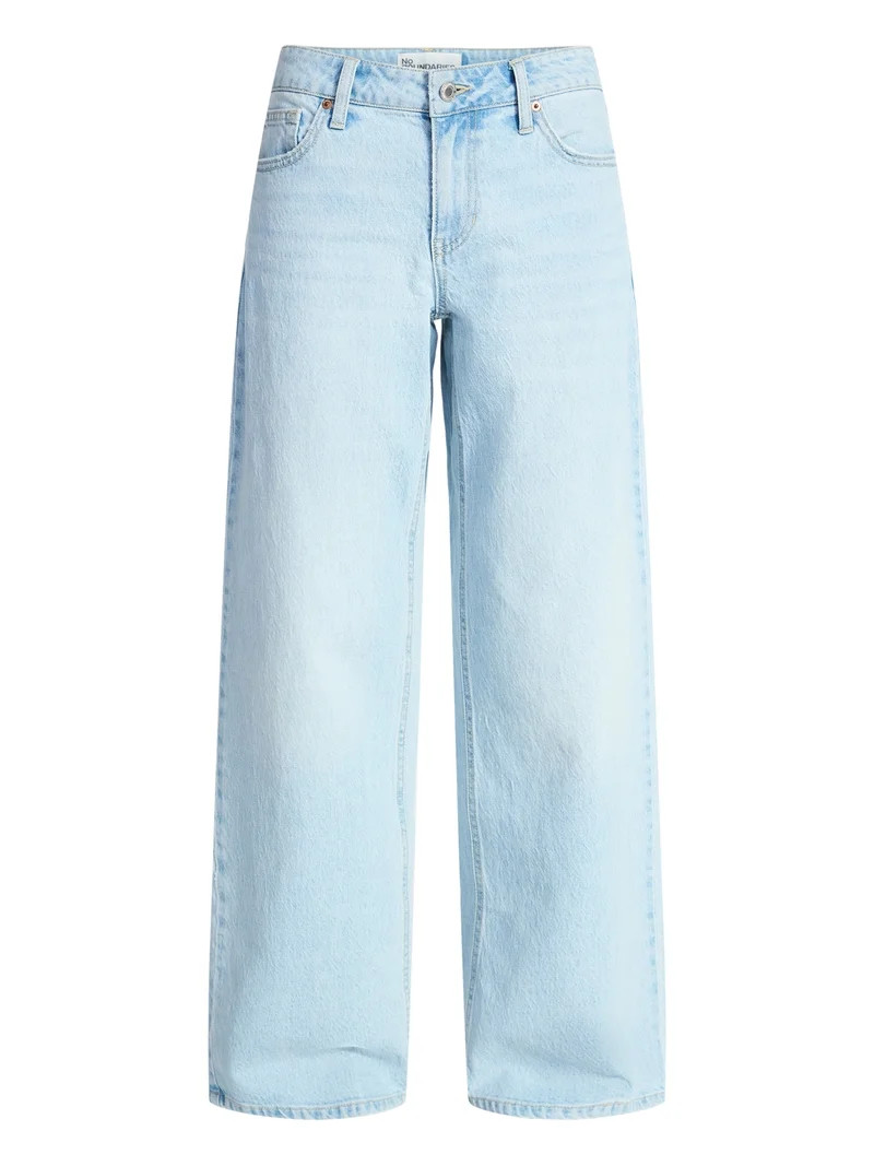 No Boundaries Mid-Rise Baggy Jeans, 31" Inseam, Women's & Women's Plus Sizes 00-24W | Walmart (US)