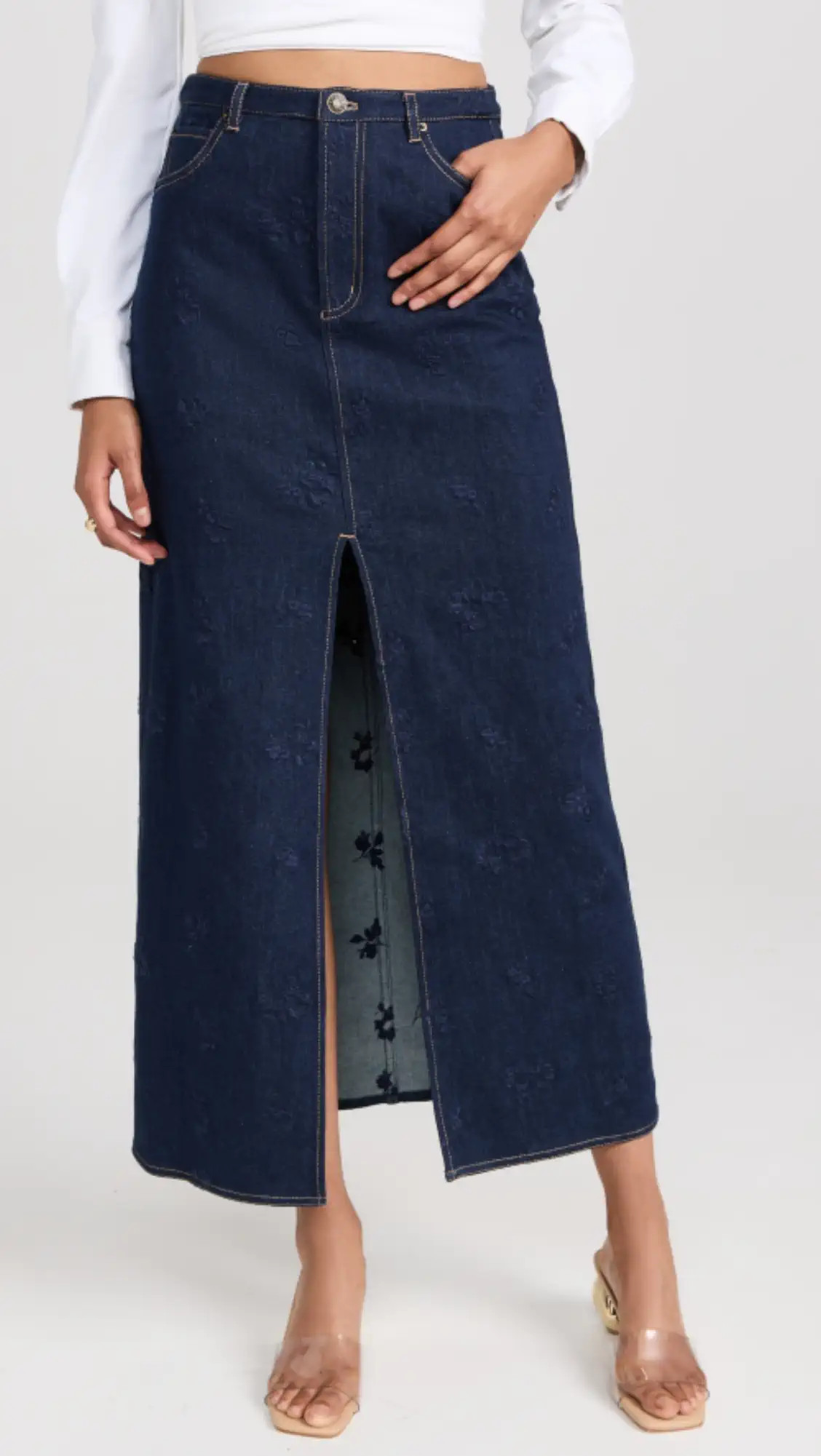 Jason Wu Long Low Rise Denim Skirt | Shopbop | Shopbop