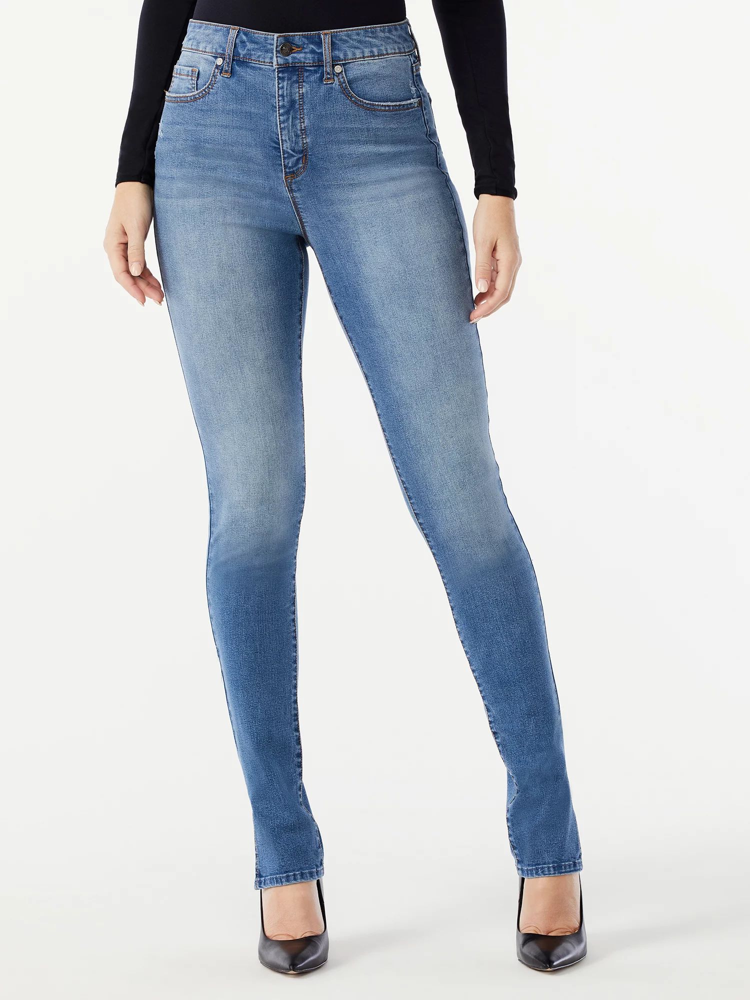 Sofia Jeans by Sofia Vergara Women's Rosa Curvy Super High Rise Ankle Jeans | Walmart (US)