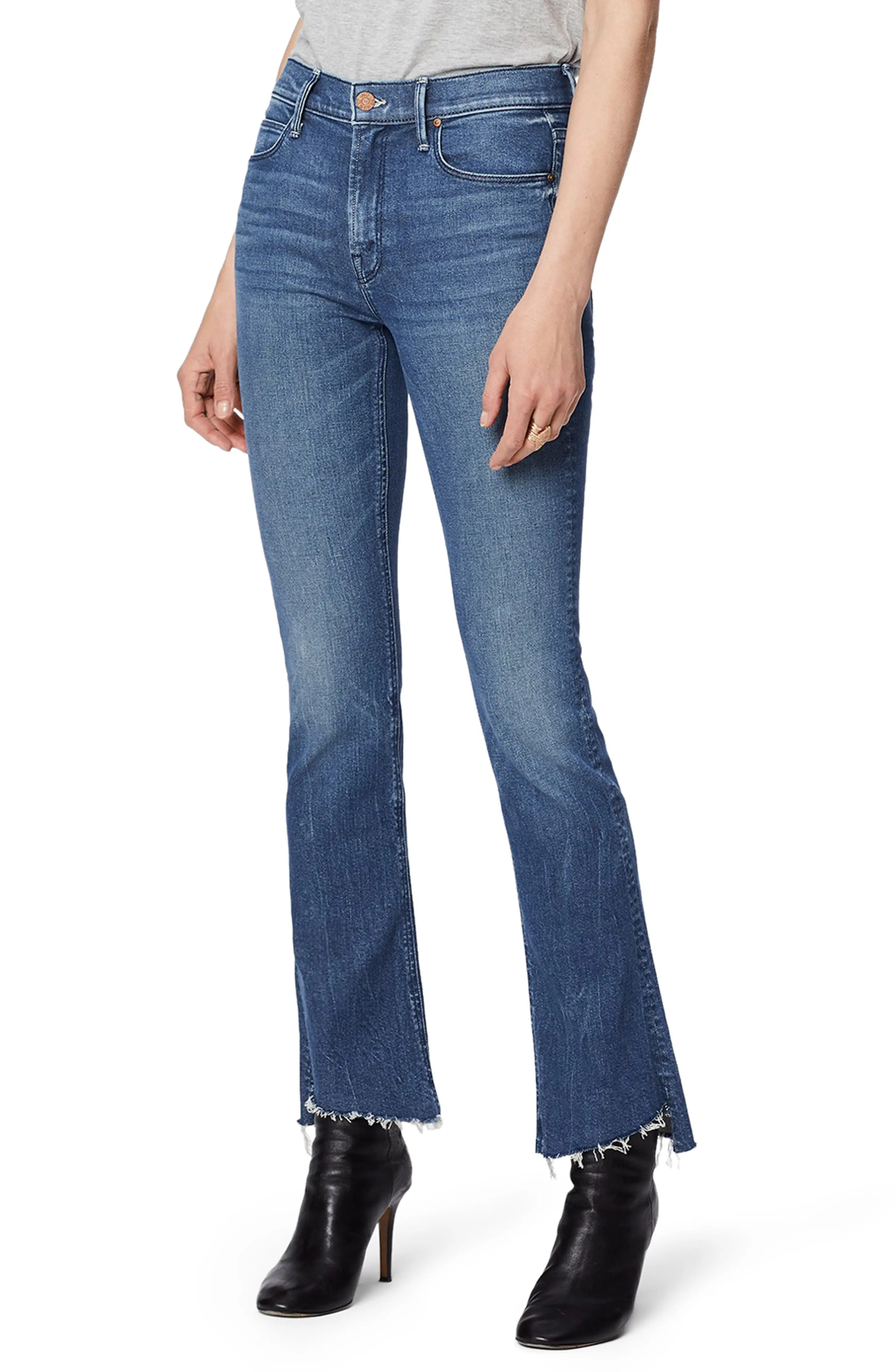 The Runaway Step Fray Hem Skinny Flare Jeans | Nordstrom