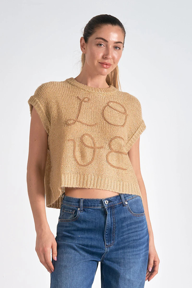 Love Sleeveless Sweater | Shop Elan