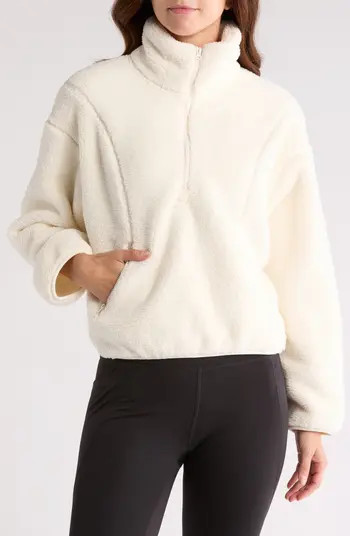Faux Shearling Half Zip Pullover | Nordstrom Rack
