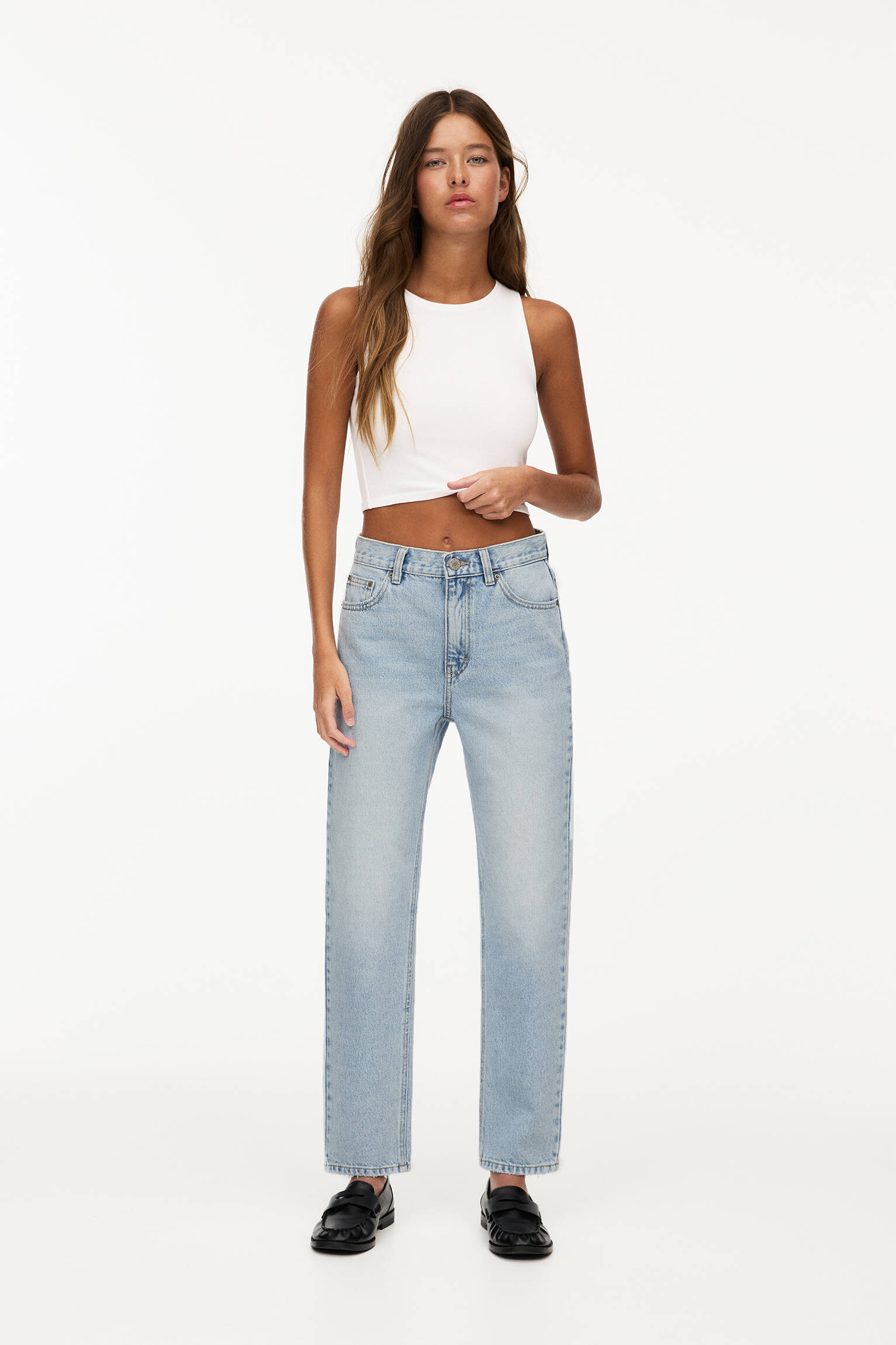 Basic mom jeans - pull&bear | PULL and BEAR UK