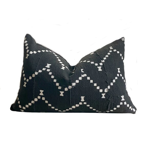THE ZOEY BLACK - Limited Collection - Authentic African Mudcloth  Pillow Cover | Etsy (US)