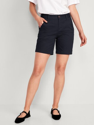 High-Waisted Uniform Bermuda Shorts -- 7-inch inseam | Old Navy (US)
