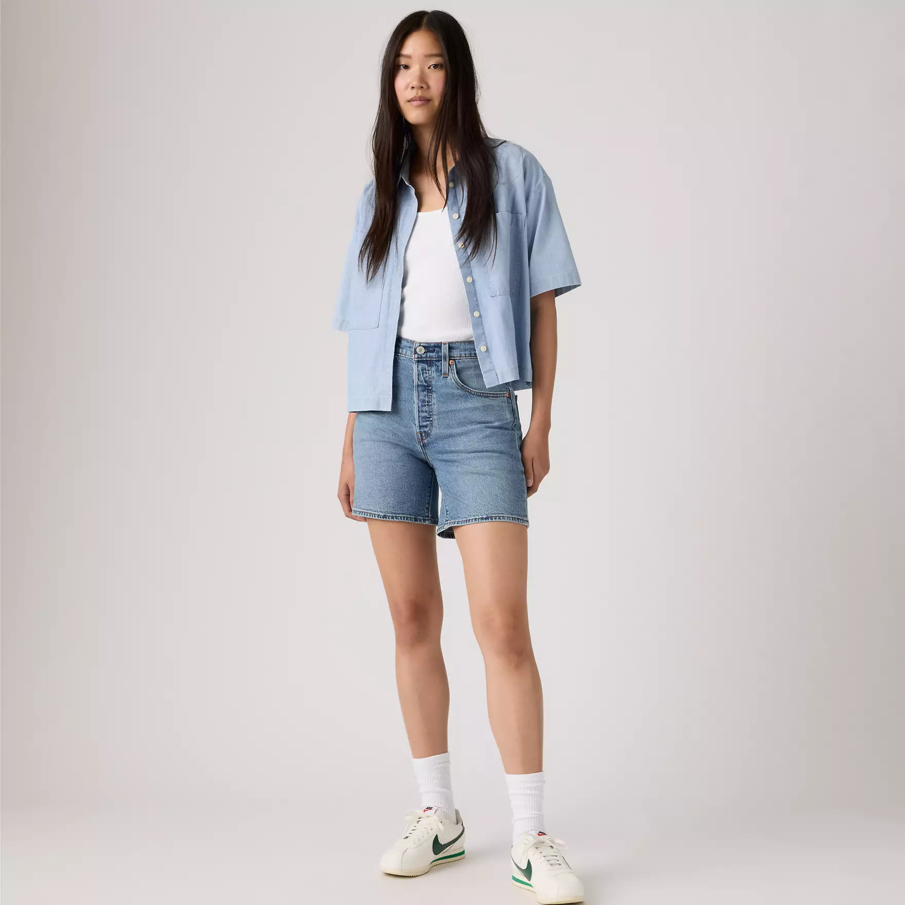 501\u00ae Original Fit Mid-thigh Lightweight Women's Shorts | Levi's US