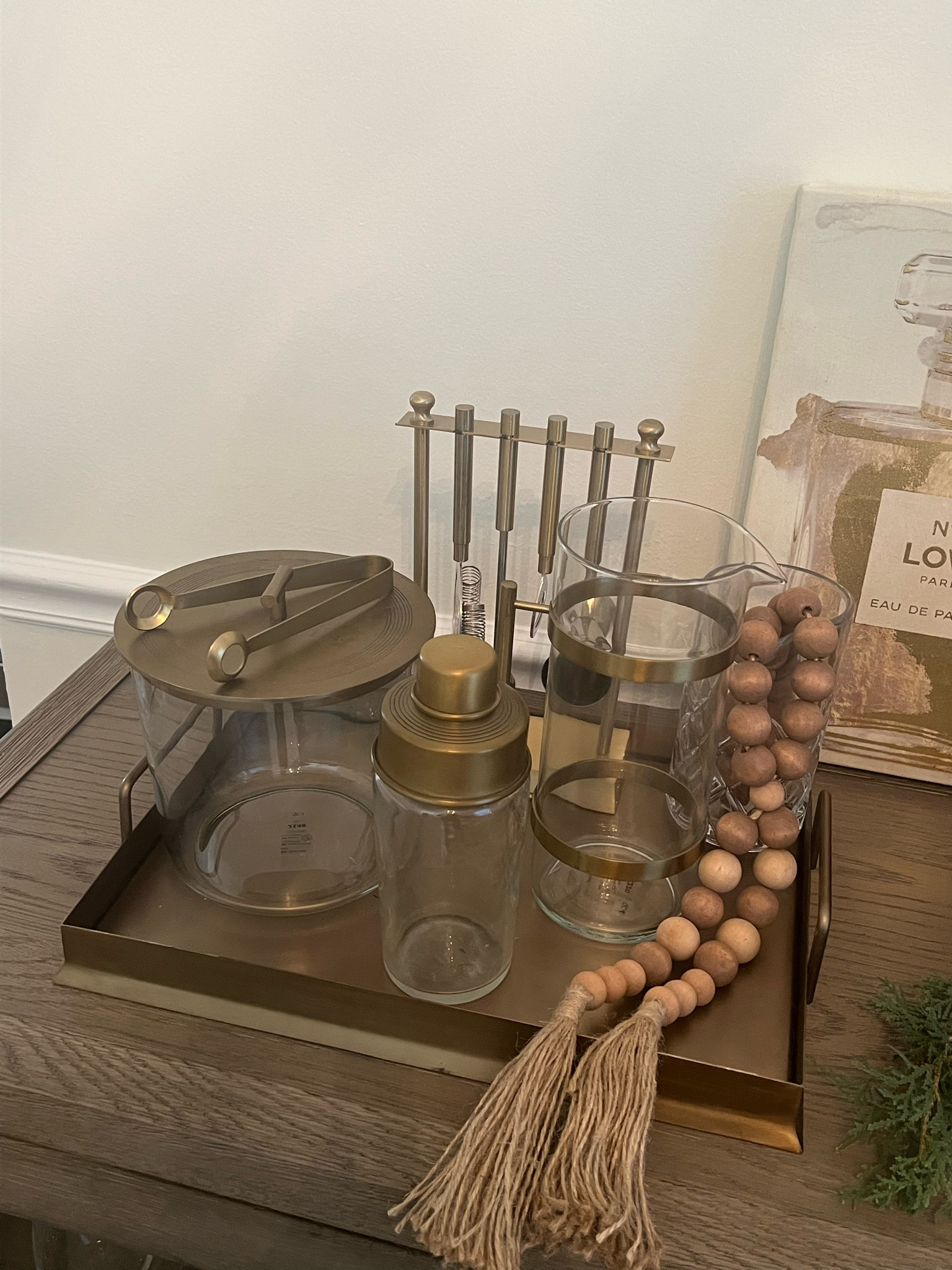 Pottery Barn Bleecker Collection ON SALE, Target Dupes & shop my bar! Our bar itself is the Restoration Hardware French Contemporary Glass 4-Door Sideboard in Brushed Grey Oak/Satin Pewter

•Tray (Dupe)
•Tool Set (Dupe)
•Ice Bucket/Shaker/Pitcher (PB Bleecker collection in Antique Gold)


#LTKunder100 #LTKhome #LTKsalealert