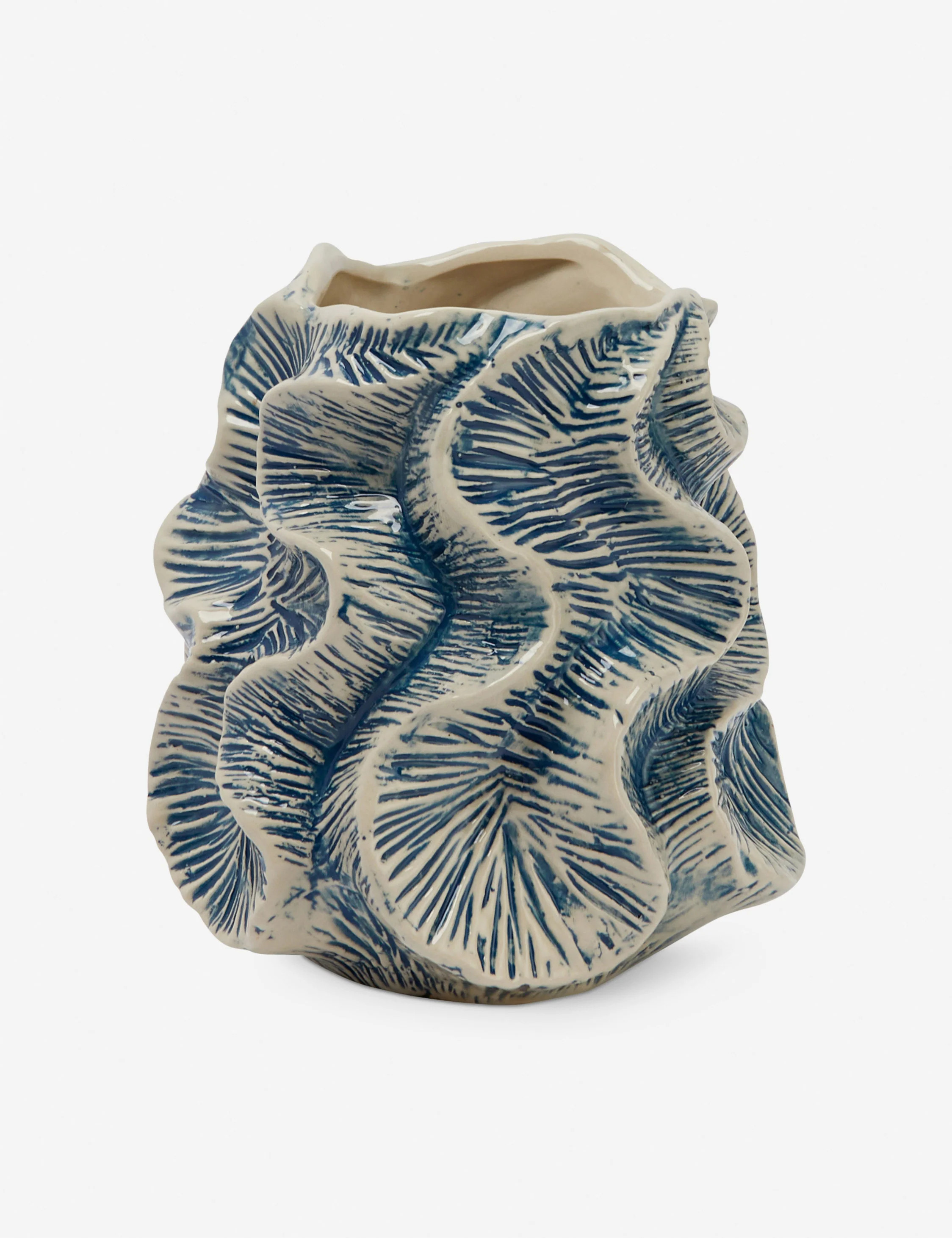 Anwen Vase, Blue/Small | Lulu and Georgia 