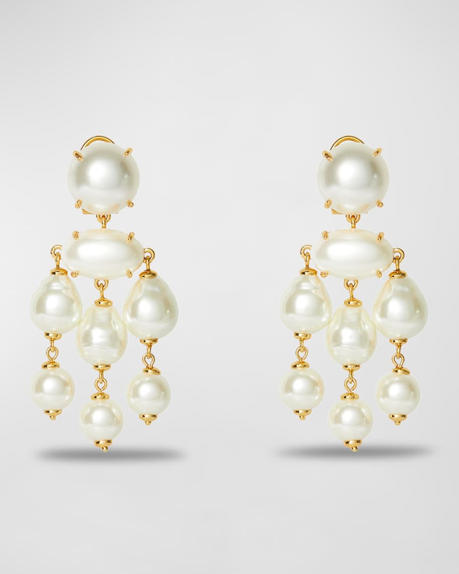 Lele Sadoughi Jackie Pearl Chandelier Earrings | Neiman Marcus