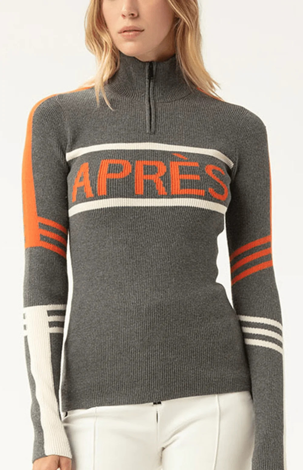 Kate 1/2 Zip Sweater | Heather Grey  - Preloved | Alp N Rock
