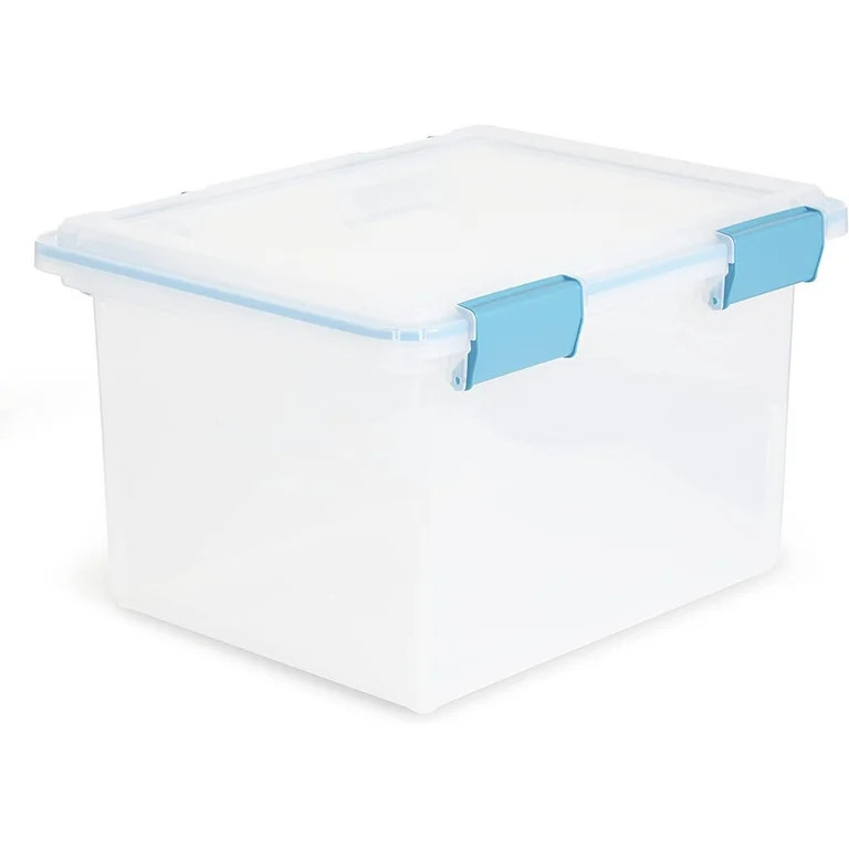 Sterilite 19334304 Clear 32 Quart Gasket Box with Clear Base and Lid | Walmart (US)