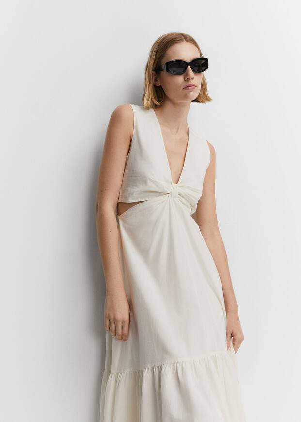 Knot dress with openings | MANGO (US)