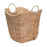Household Essentials ML-4002 Tall Water Hyacinth Wicker Basket with Handles | Natural, Brown, Natura | Amazon (US)