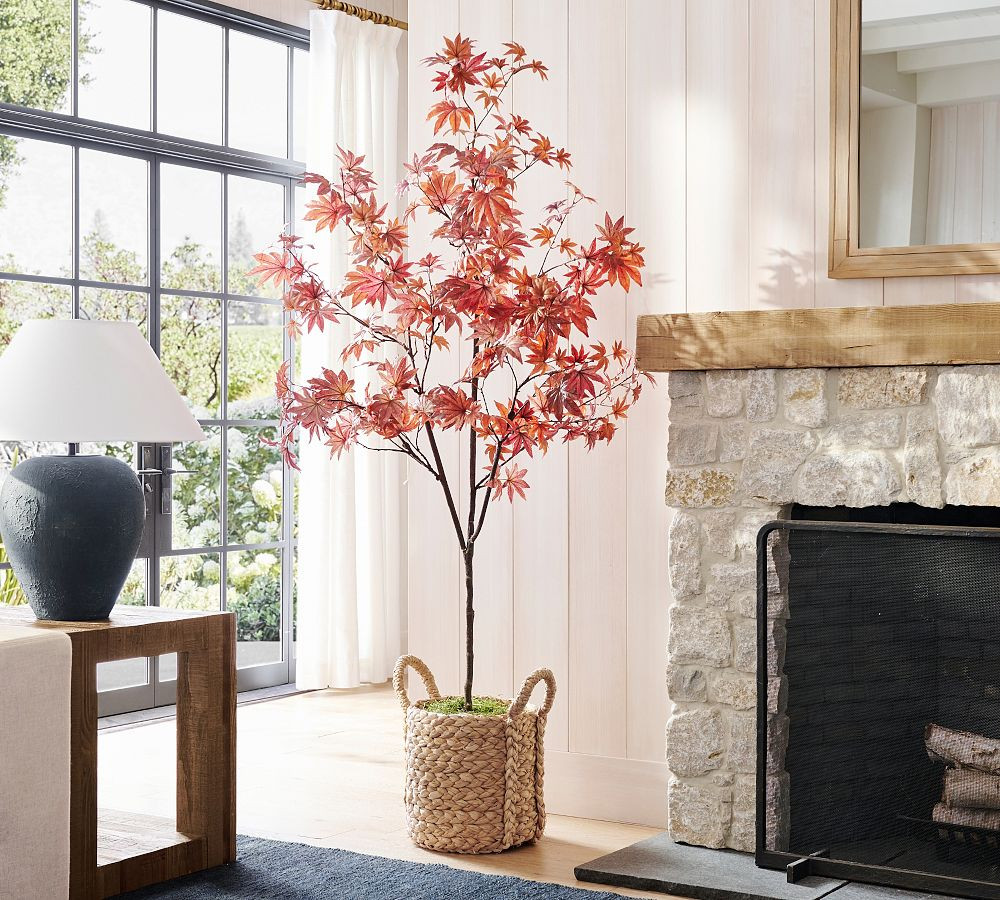 Faux Potted Turning Maple Leaf Tree | Pottery Barn (US)